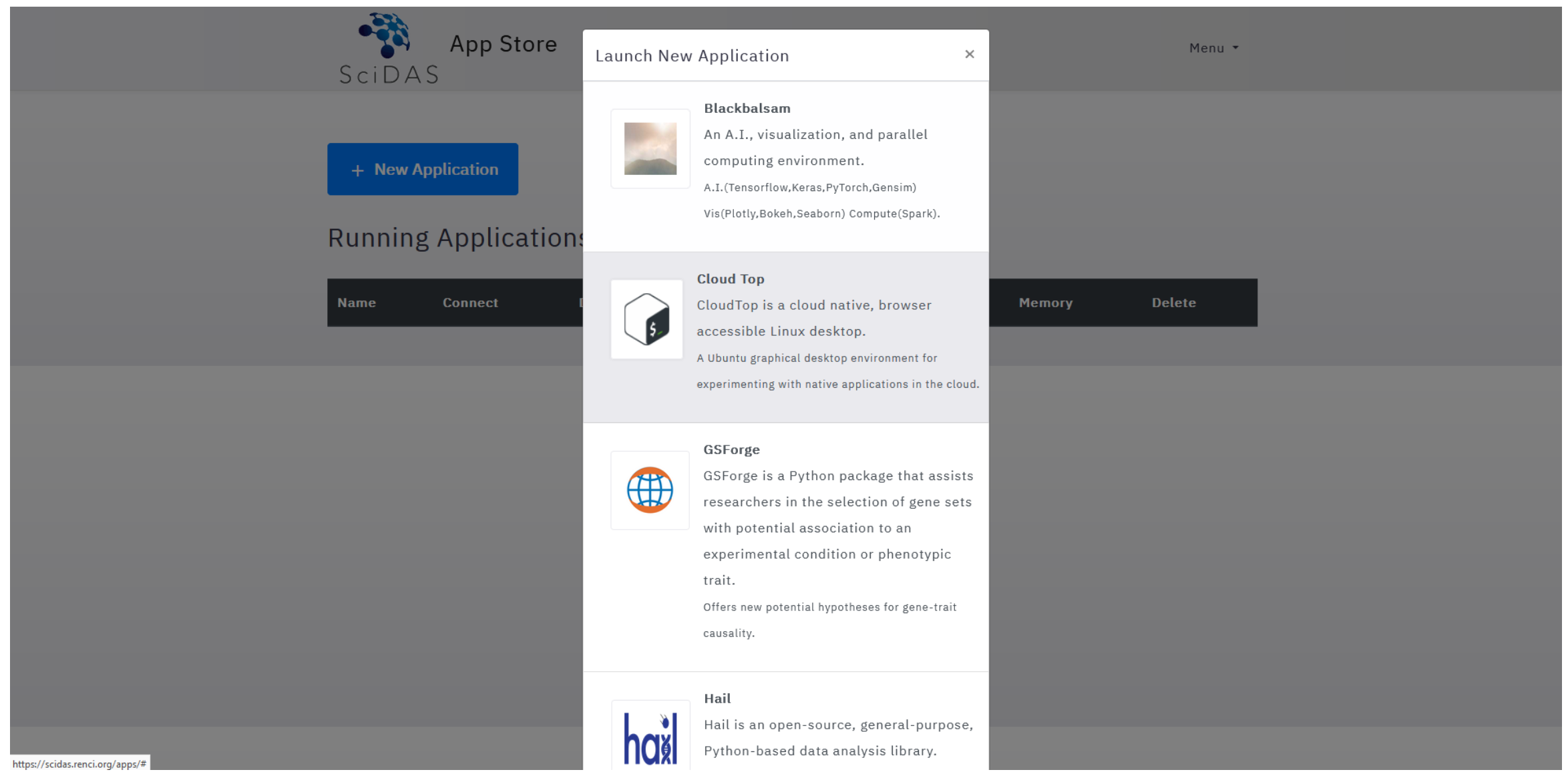 ceating an application